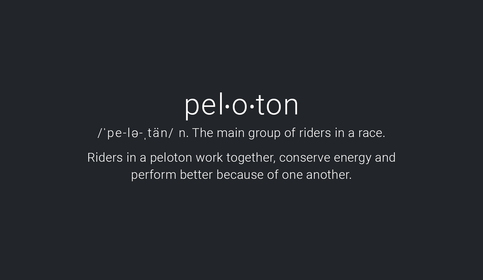 Peloton Definition