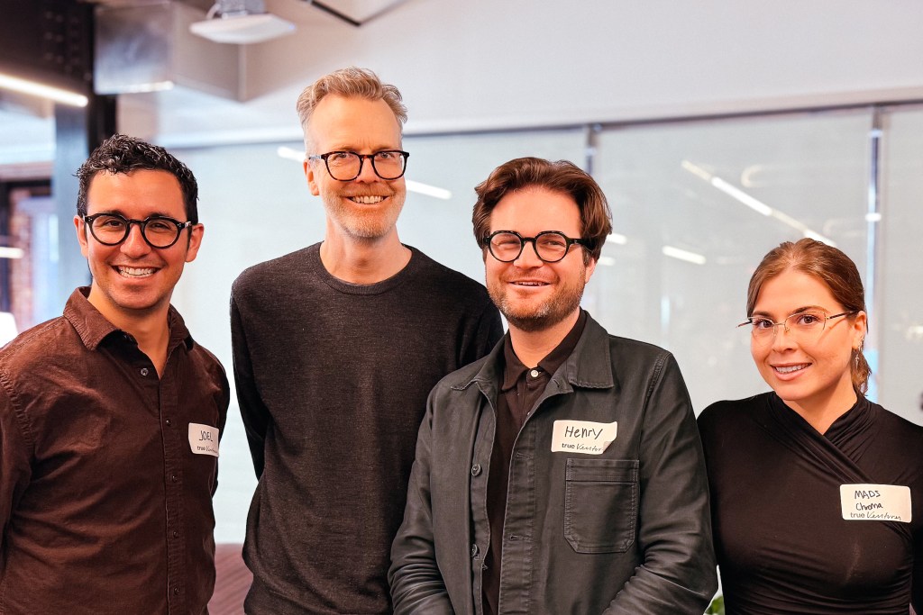 Henry Modisett of Perplexity, Jeff Veen of True Ventures, Joel Lewenstein of Anthropic (Claude), and Mads Frechette of Chroma